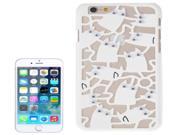 3D Eyes Owls Pattern Plastic Protective Case for iPhone 6 Plus White
