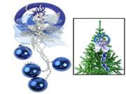 Christmas Bell with String and Ornament Bell Diameter 45mm Blue