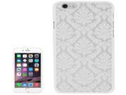 Embossed Flowers Pattern Protective Hard Case for iPhone 6 Plus 6S Plus White