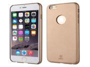 Baseus 1mm Ultra thin Plastic Coating Leather Protective Case foe iPhone 6 Plus 6S Plus Gold
