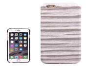 Sandpainting Wood Grain Texture PU Case for iPhone 6 Plus 6S Plus White