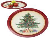 Christmas Tree Pattern Multi purpose Round Tray Fruit Bowl Dessert Plate
