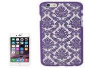Embossed Flowers Pattern Protective Hard Case for iPhone 6 Plus 6S Plus Purple