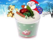 Sweet Cake Style Towel Decorative Face Facial Handkerchief Christmas Gift with Clear Plastic Cup White