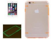 Luminous Frame Transparent Back Shell Plastic Case for iPhone 6 Plus 6S Plus Yellow
