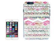 Geometric Pattern Transparent Frame Colored Drawing Plastic Case for iPhone 6 Plus 6S Plus