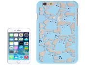3D Eyes Owls Pattern Plastic Protective Case for iPhone 6 Plus Blue