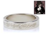 24mm PK Ring with Designs Magic Tricks with Word Grain Silver