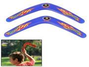Classic V Style Flying Boomerang Outdoor Interesting Flying Toy Pack of 2 Blue