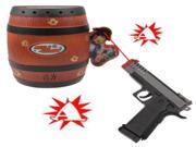 Funny Fashionable Shoot Gun Game Toy with Flash Light Sound Effects Brown