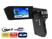 DV021 Black 3.0 Mega Pixels 4X Zoom Portable Digital Video Camera with 2.4 inch TFT LCD Screen 270 Degree Rotation