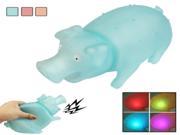 Interesting Shrilling Pig Plastic Decompression Stress Reliever Toy with Color Light Random Color Delivery
