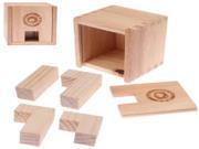 Intelligence Wooden Box Shaped IQ Puzzle Magic Cube Toy