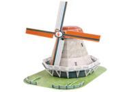 3D Puzzle Holland Windmill in London Model Card Kit 45pcs