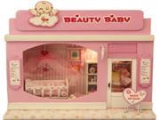 Creative Beauty Baby Style DIY European Shop Mini House European Miniature Shop DIY Mini House with Light