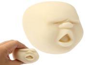 Vent Human Face Ball Anti Stress Ball of Japanese Design Cao Maru Caoma Faces Pu White