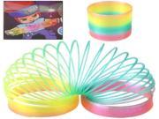 Classic Toy Kaleidoscope Rainbow Ring Folding Plastic Spring Coil Toy for Children 12pcs in one packaging the price is for 12pcs