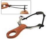 Durable Metal Savage Slingshot Catapult Launcher with Detached Strips Color Wood Outdoor Target Item