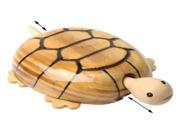 Hand Carved Wooden Tortoise Wood Turtle Toy House Decoration with 4 Wheels