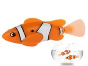 Robot Fish Electric Pet Fish Toy Size 7.5cm x 1.8cm x 3.5cm Orange