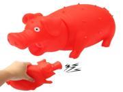 Pig Model Tricky Squeeze Toy with Sound Red
