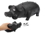 Pig Model Tricky Squeeze Toy with Sound Black