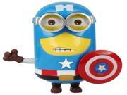 Cartoon PVC Action Figure Toys Despicable Me American Captain Version Minions Model