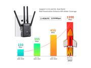 Wavlink 802.11 AC1200 Dual Band WIFI Range Extender Wireless Router 2.4GHz 300Mbps 5GHz 867Mbps Wifi Booster Extender Amplifier 4 External Antennas Support for