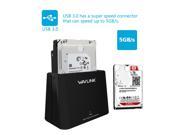 Wavlink 6TB Universal 2.5 3.5 SATA USB 3.0 5Gb s HDD SSD Storage Docking Station Plug and Play Black