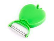 Green Apple Shaped Serrated Blade Folding Fruits Vegetables Peeler