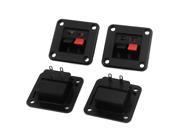 Unique Bargains Push In Type 2 Position 2 Pin Speaker Terminal Cup Connector Red Black 4pcs