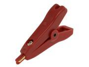 Unique Bargains Battery Test Clip Insulation Flat Mouth Type Alligator Clamp Red