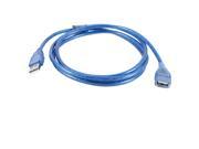 Unique Bargains Blue USB2.0 M F A Male to A Female Connector Extension Cable Cord 1.5M