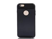 Black Rubber Armor Hybrid Impact Hard Case Cover for iPhone 6 Plus 5.5