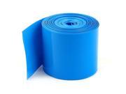 10Meters 50mm Width PVC Heat Shrink Wrap Tube Blue for 2 x 18650 Battery
