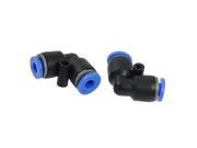 Unique Bargains New Right Angle 8mm to 8mm Push In Quick Fittings 2 Pcs