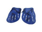 2 Pcs Blue Plastic Swim Swimming Webbed Hand Paddles