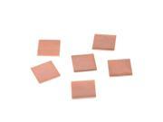 6 Pcs 15mm x 15mm x 1.0mm CPU Heatsink Copper Shim Spacer Pad for Laptop