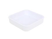 Unique Bargains Square Plastic Salad Plates Tray Dish Pot Plate White