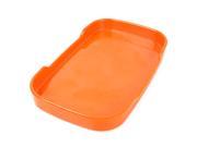 Plastic Dinnerware Rectangle Dinner Salad Dessert Dish Plate Orange