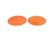 Kitchenware Plastic Oval Design Food Dessert Serving Plate Dish Orange 2pcs
