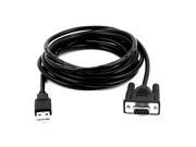 Unique Bargains USB 2.0 to RS232 DB9 9 Pin Female Plug PLC Programming Adapter Cable 3Meter 10Ft