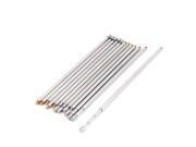215mm to 427mm 4 Sections Telescopic Television FM Antenna Aerial 12 Pcs
