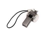 Metal Whistle Pendant Lobster Clasp Nylon String Cell Phone Strap Gray
