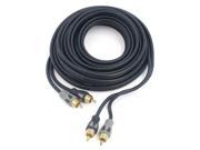 4.5M 2 RCA Male to 2 RCA Male Plug Connector Audio Video AV Cable Cord Black