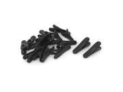16pcs Black Plastic Mic Earphone Headphone Cable Cord Wire Nip Clip Clamp Holder