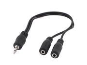 RCA Male to Dual Female Adapter Video Audio Extension Cable 23cm Length