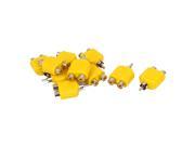 Unique Bargains Yellow RCA Y Splitter Male to 2 Female M F Stereo Audio Video Connector 10pcs