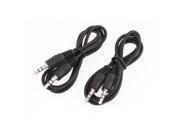 Unique Bargains 3.5mm Male to Male Plug Audio Stereo Extension Cord Cable 70cm for PC MP3 MP4