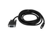 Unique Bargains RS232 DB9 to 8P Mini Din Male Plug PLC Programming Adapter Cable 3Meter 10Ft